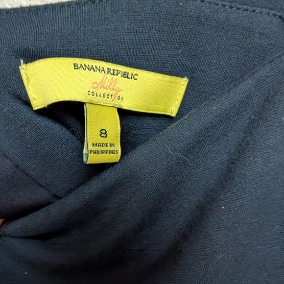 Banana Republic Black Dress Office Career Sleeveless Fit & Flare Whimsey Goth S8 - Picture 4 of 4